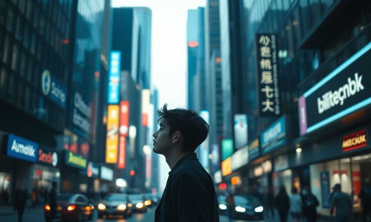 現代の複雑な環境で迷う若者のイメージ