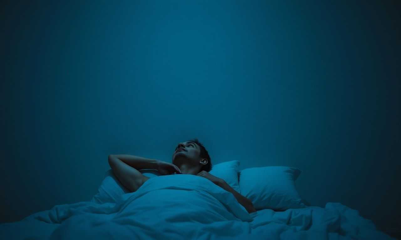 夜に眠れず考えている様子