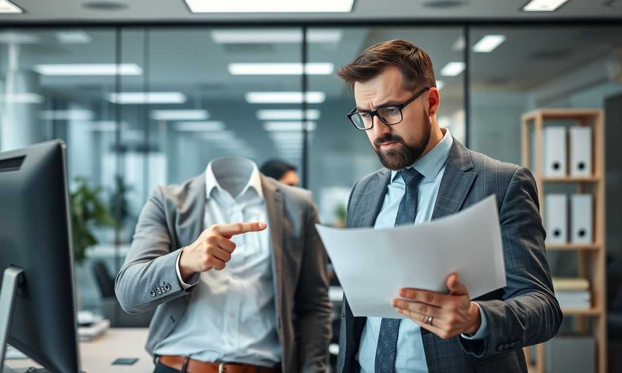 細かい指摘をする上司と困惑する部下