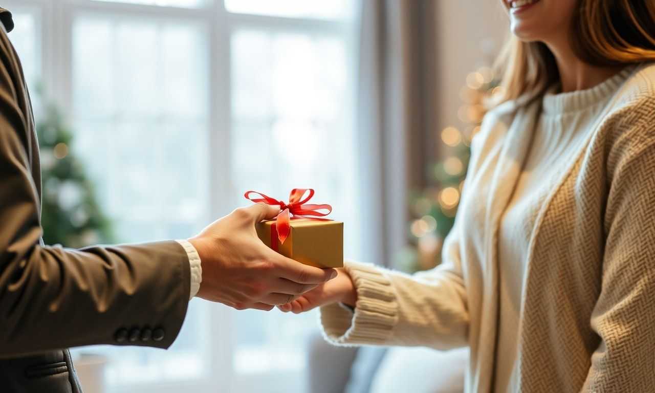 贈り物をするシーン