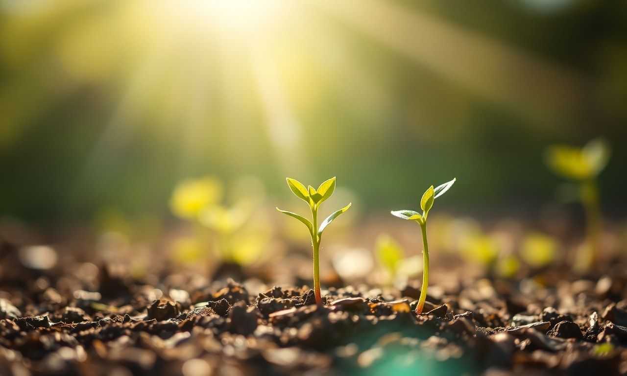 希望に満ちた新芽のイメージ