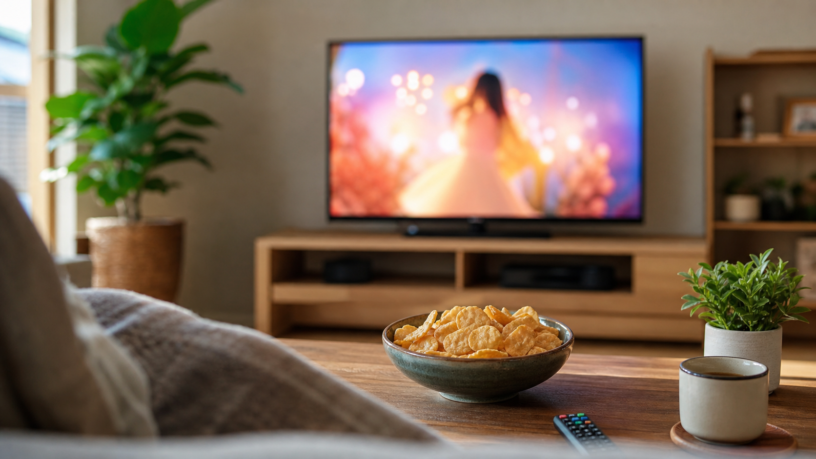 ハッピーターン50周年CMの歌が気になるテレビ視聴イメージ