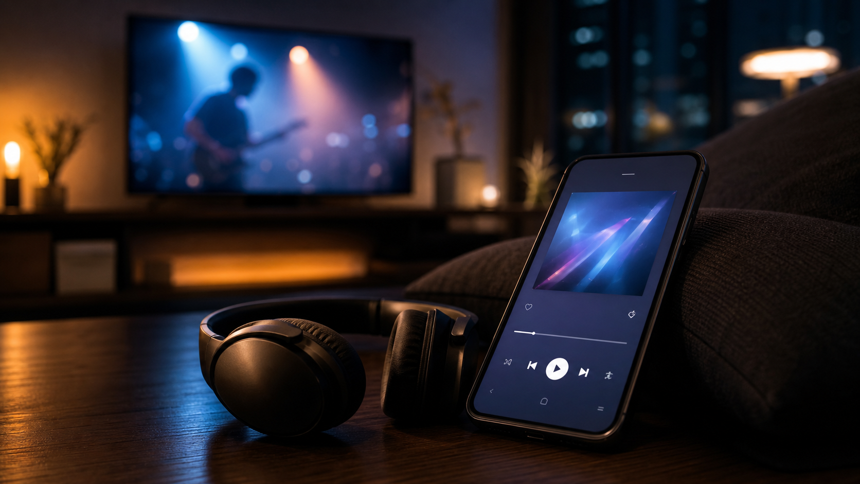 矢沢永吉 BORDER 配信日を確認するスマホと音楽視聴のイメージ
