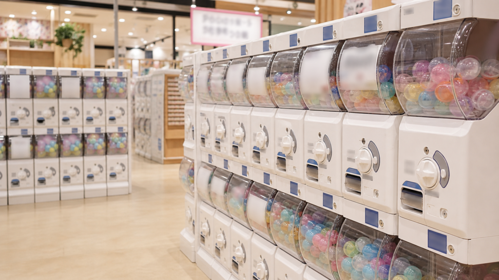 ちいかわミニお皿のカプセルトイ売り場イメージ