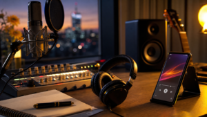 八木勇征 GAME CHANGER 配信日をイメージした音楽スタジオ