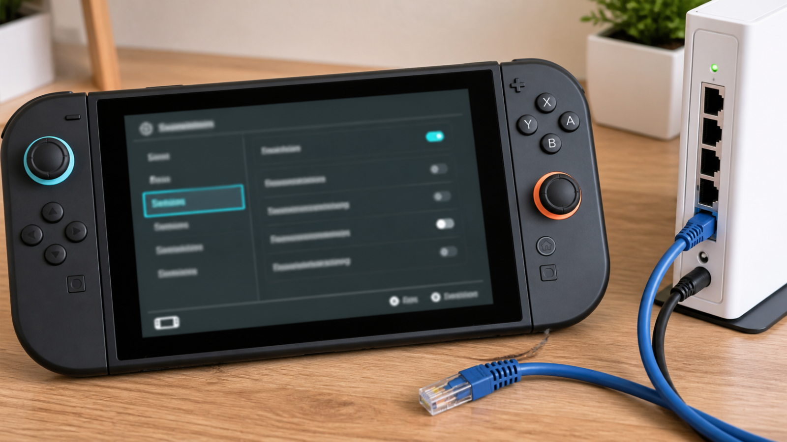 Switch2のスリープ中の有線接続設定を確認する画面