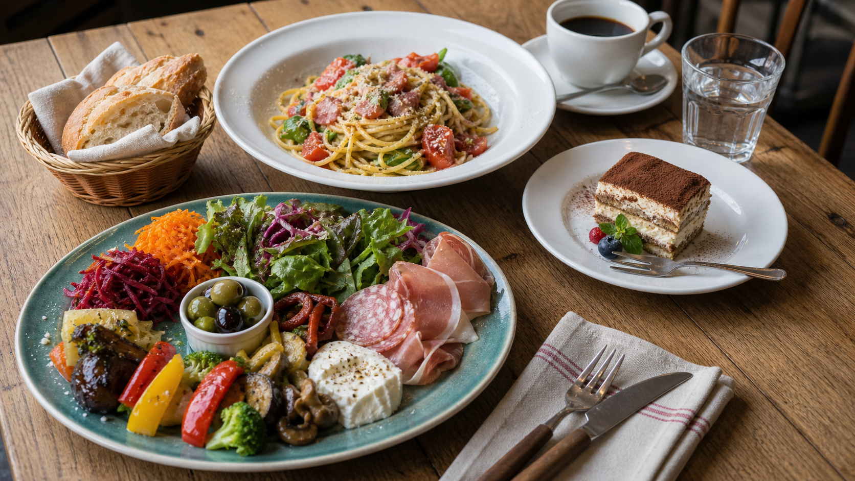大扇食堂のAランチを連想させるイタリアンランチのイメージ