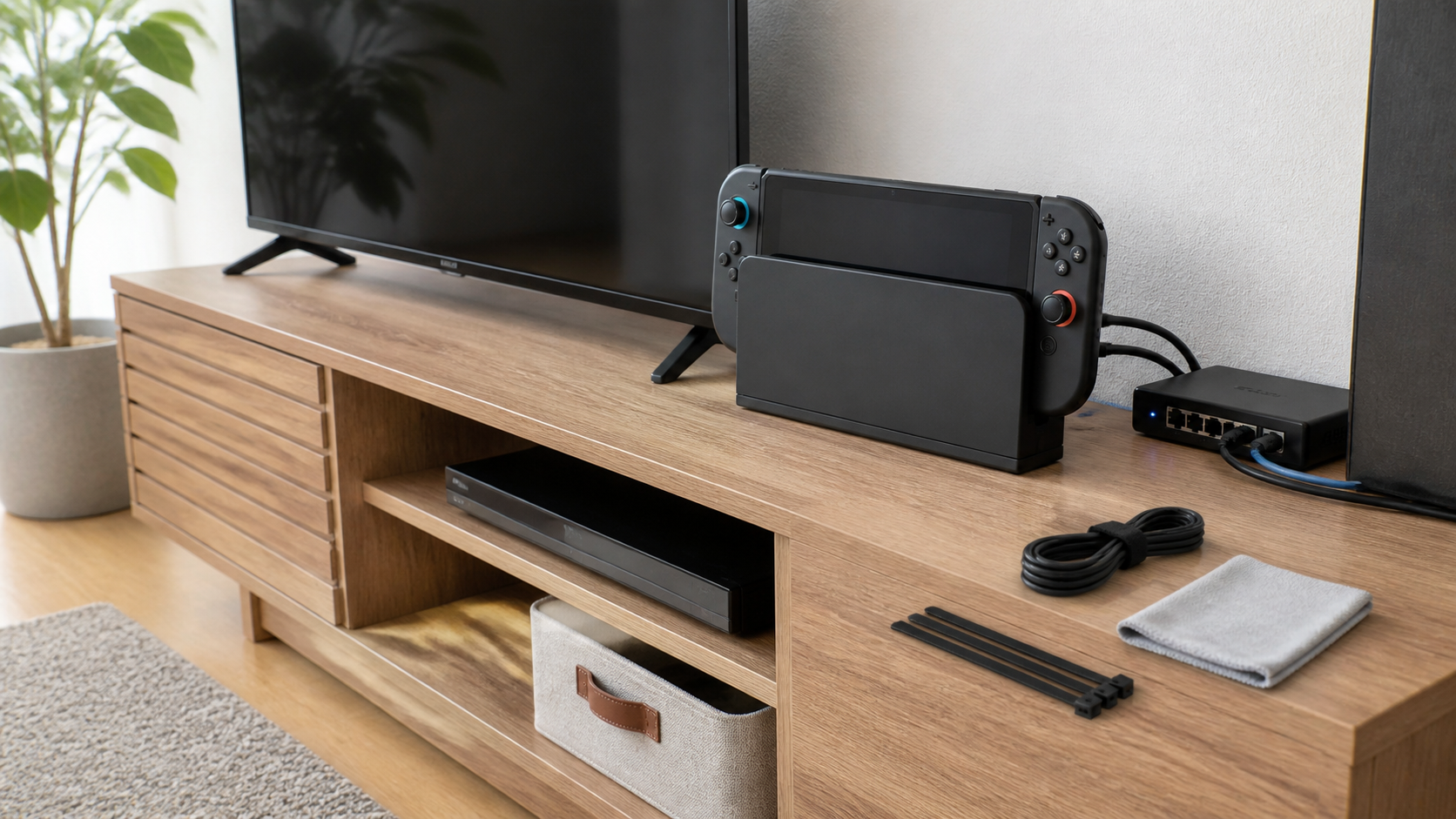 Switch2のドック発熱対策でケーブルと通気を整える例