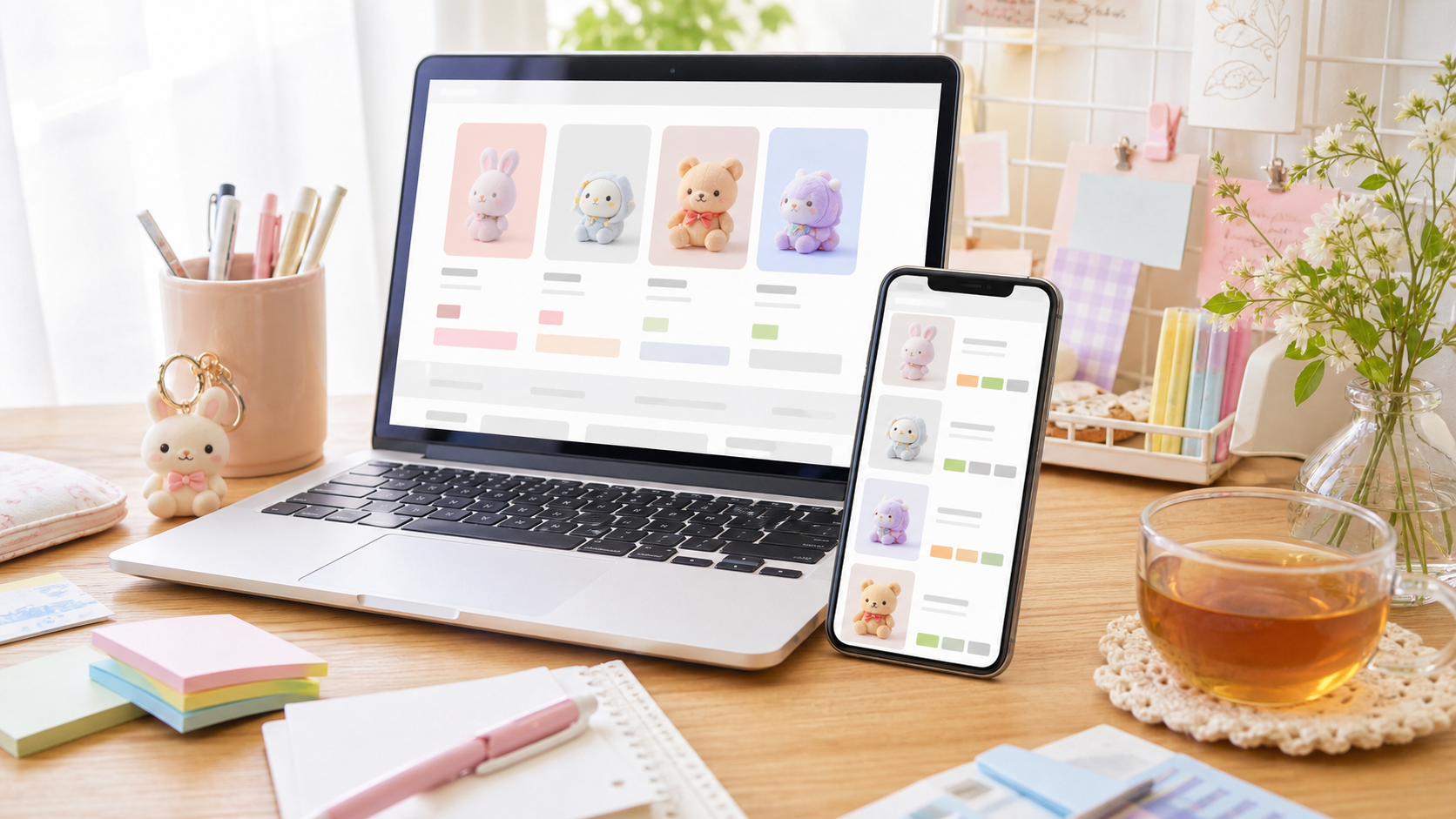ウサハナグッズを通販で探すイメージ