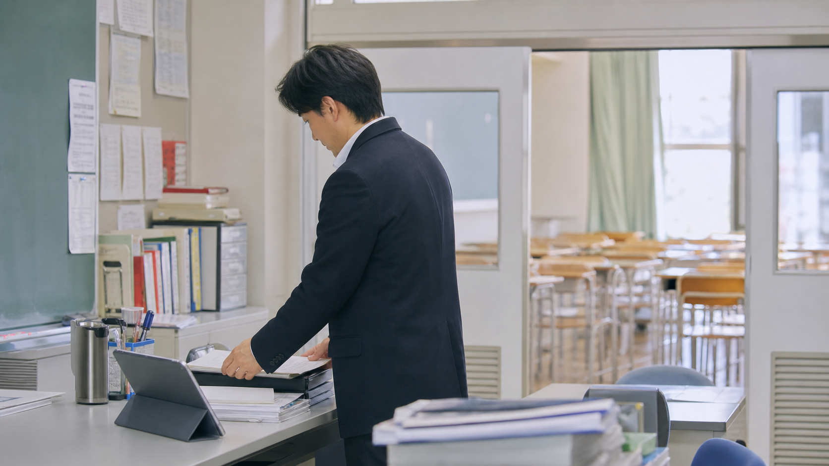 GTOの生見愛瑠が演じる教師役をイメージした教室