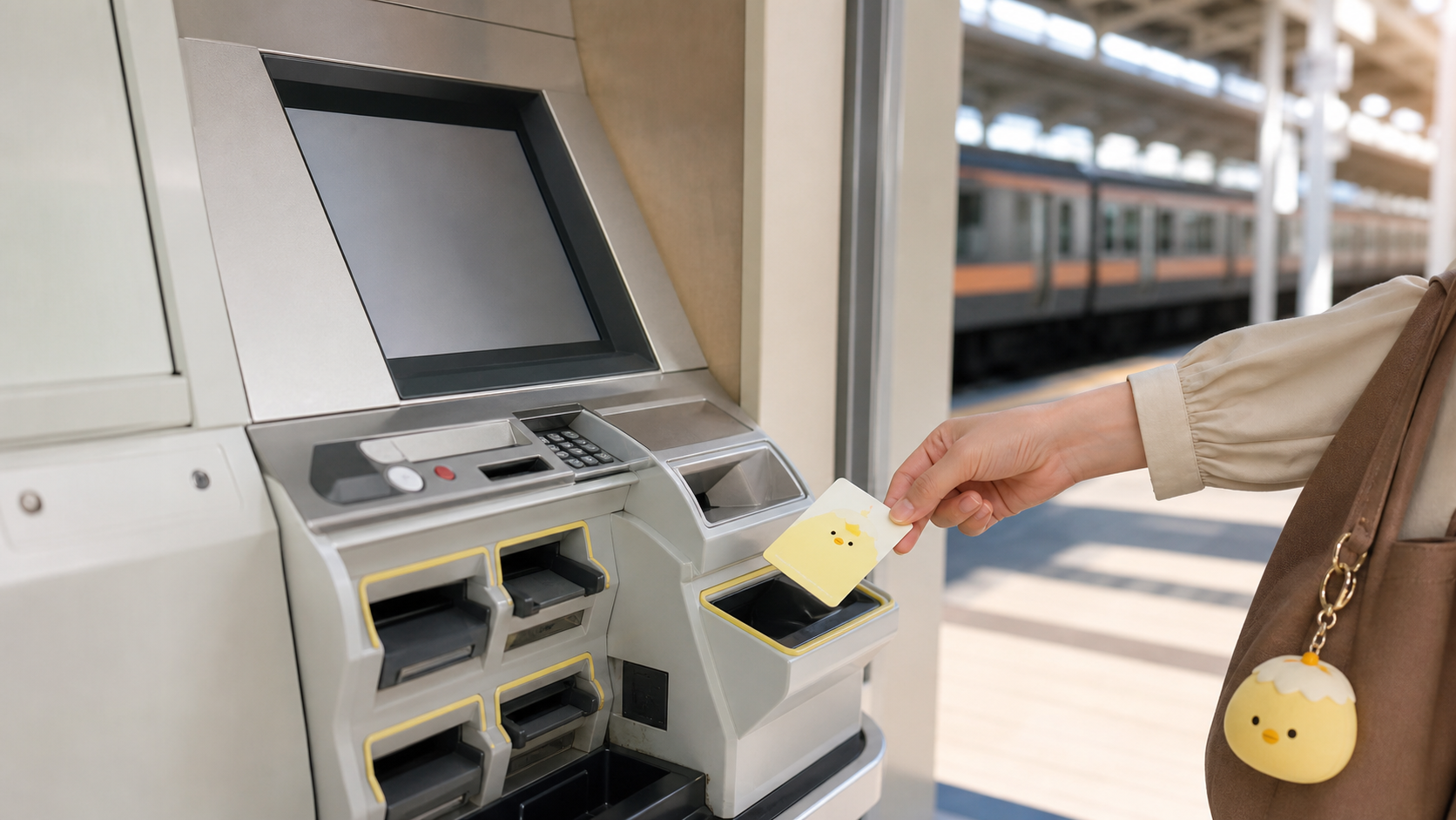 ぴよりんTOICAを駅で購入する場合のイメージ