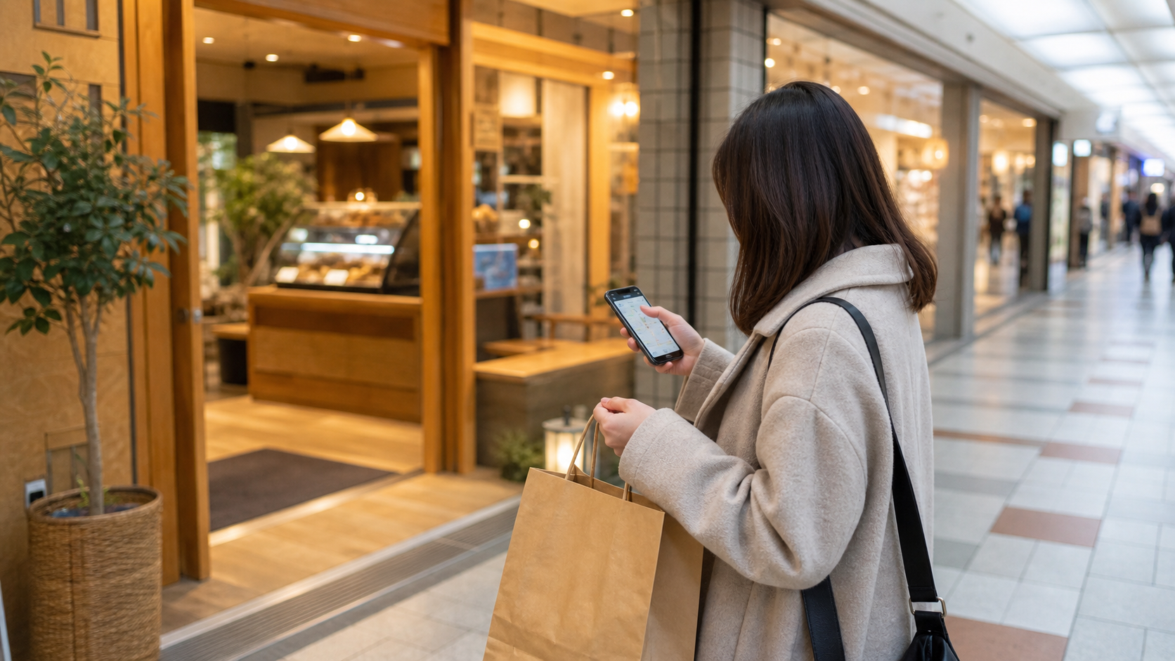 コンパルの店舗訪問とテイクアウト準備のイメージ