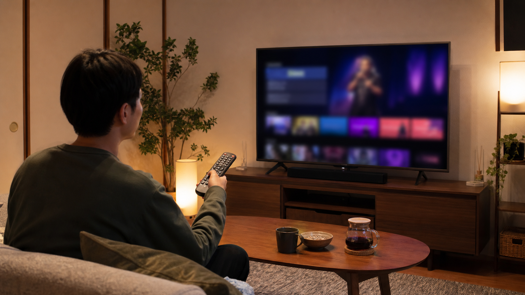THE SECOND 2026の見逃し配信をテレビで確認するイメージ