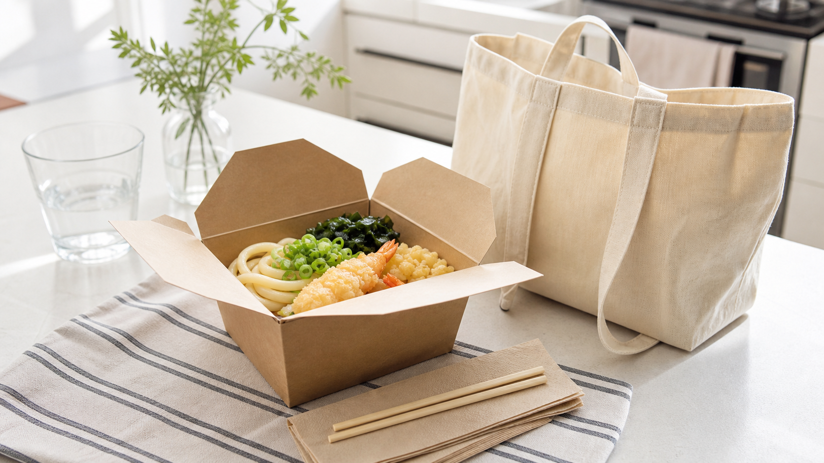 丸亀製麺の麺増量無料とテイクアウトのイメージ