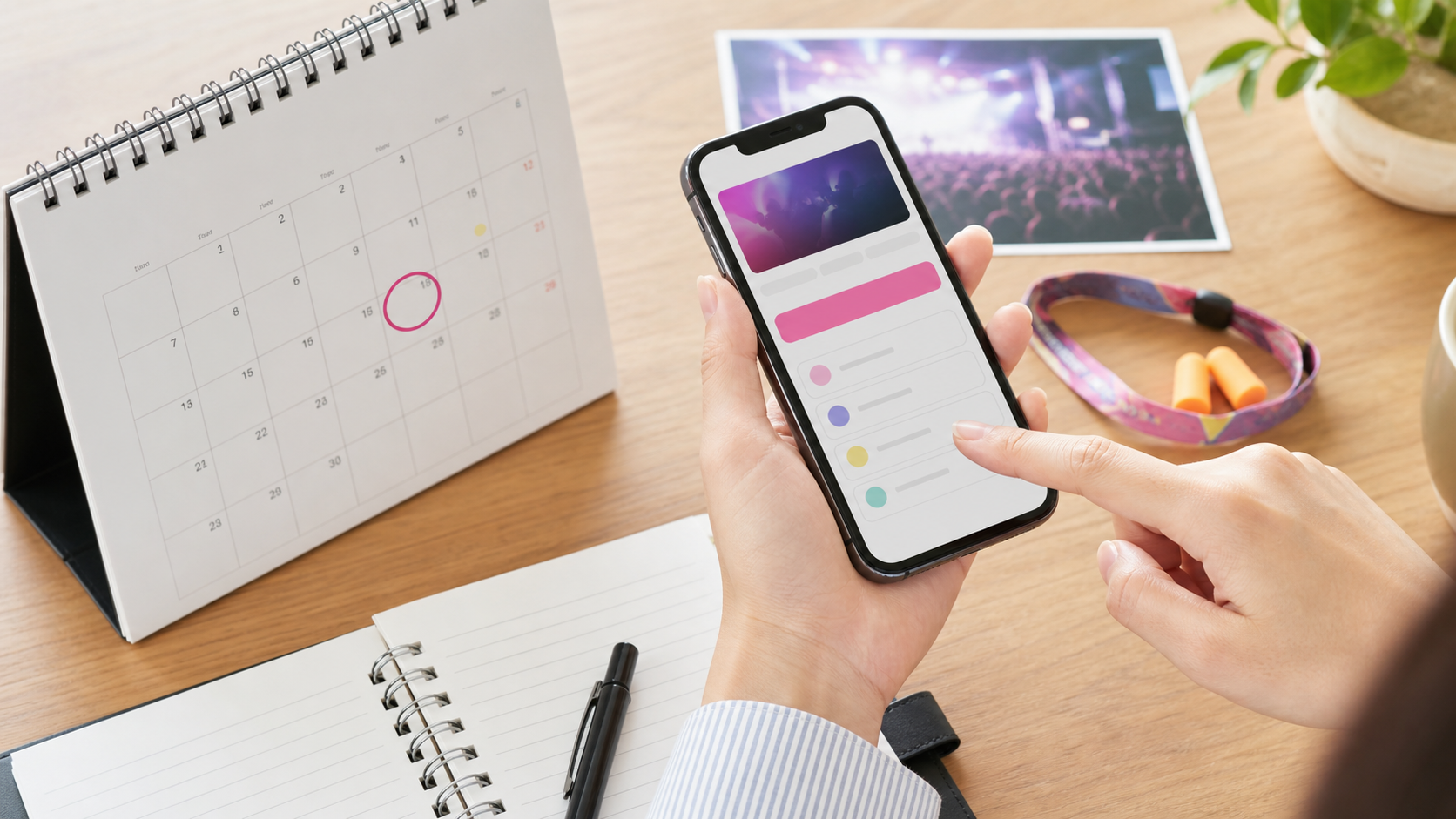 ロッキン2026のチケット申込期限をスマホで確認するイメージ