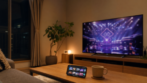 テレビミセスの見逃し配信をテレビとスマホで確認するイメージ