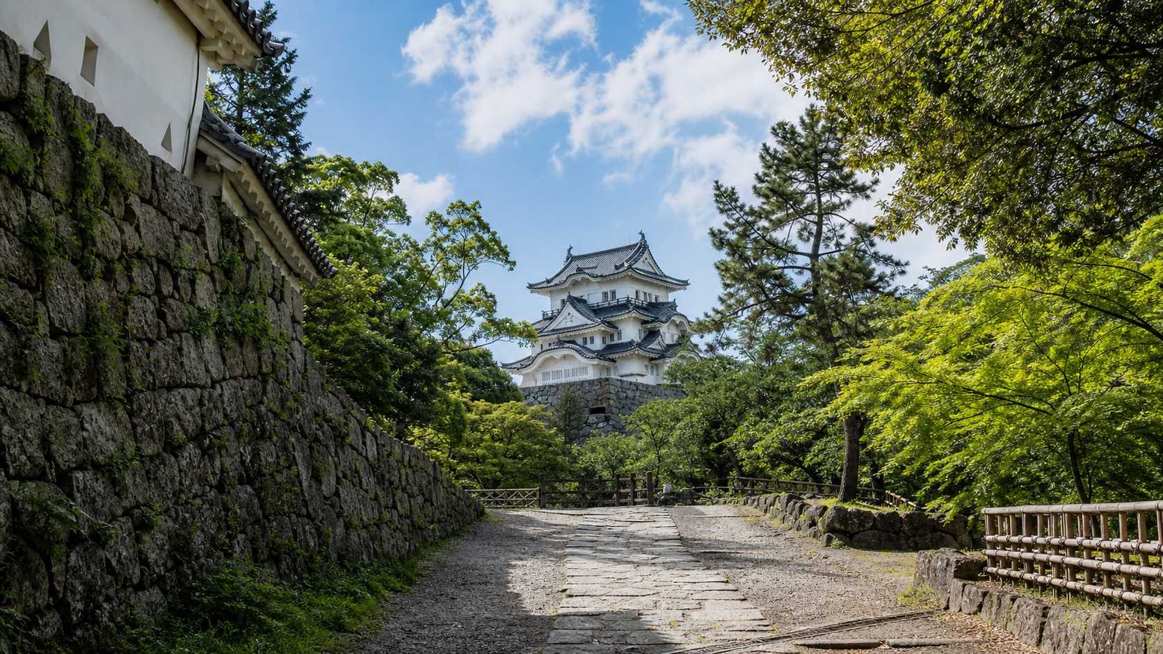 黒牢城のロケ地として注目される伊賀上野城をイメージした城跡の風景