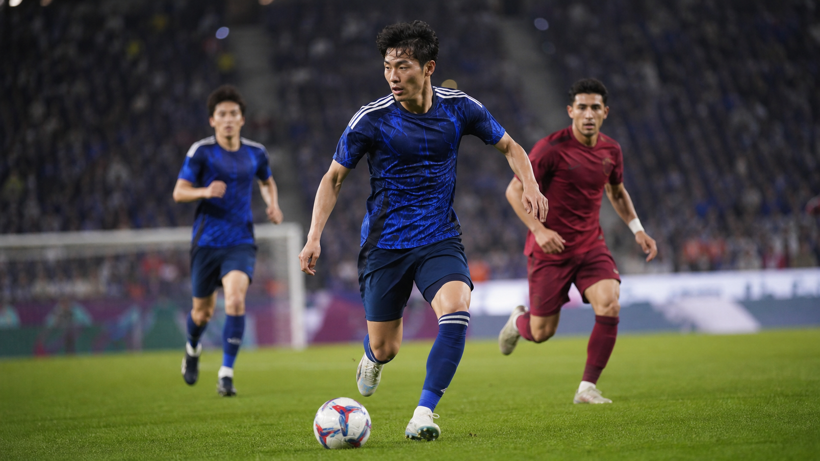 田中碧のワールドカップ背番号を整理するサッカー場面
