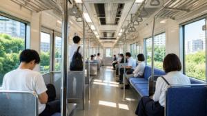 弱冷房車はいらないと感じる人向けの夏の電車内イメージ