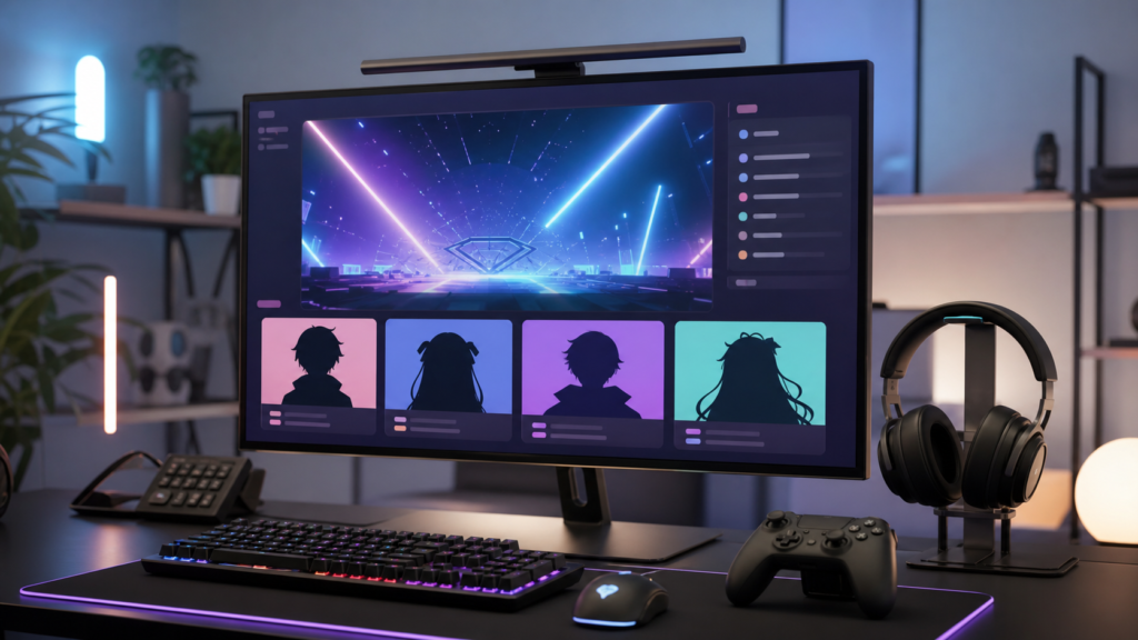 ホロライブゲーマーズのメンバーを整理する配信イメージ