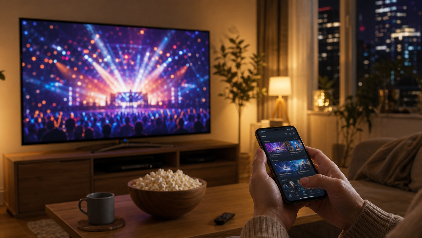 テレ東音楽祭2026夏の見逃し配信をテレビとスマホで確認するイメージ