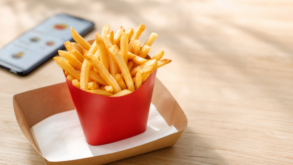 マックのポテト250円キャンペーンの期間をイメージしたフライドポテト