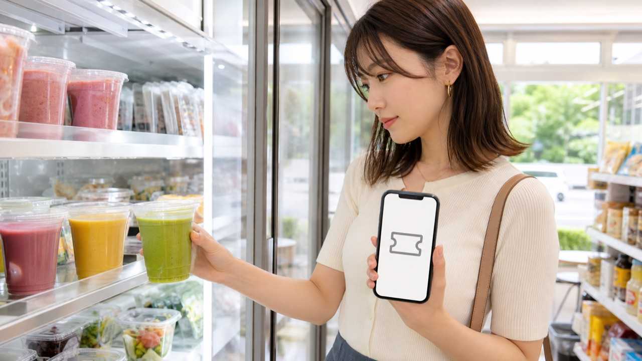 セブンカフェスムージー クーポン対象商品を選ぶイメージ