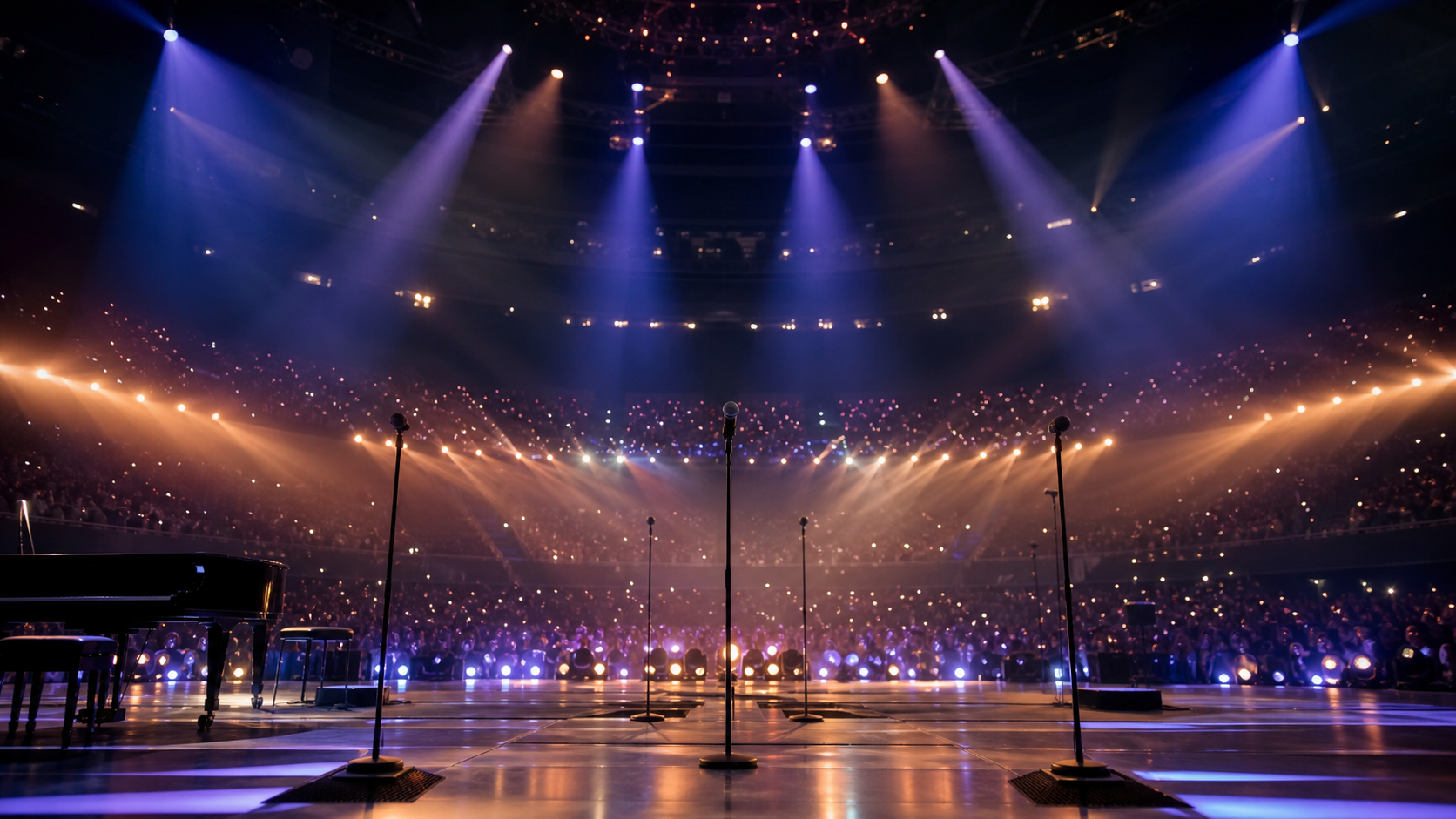 THE MUSIC DAY 2026の出演者と歌唱曲をイメージした音楽ステージ