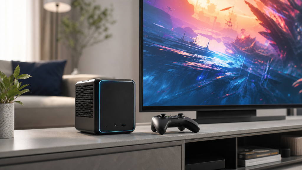 Steam Machineの日本価格を確認するリビングのゲーミングPC