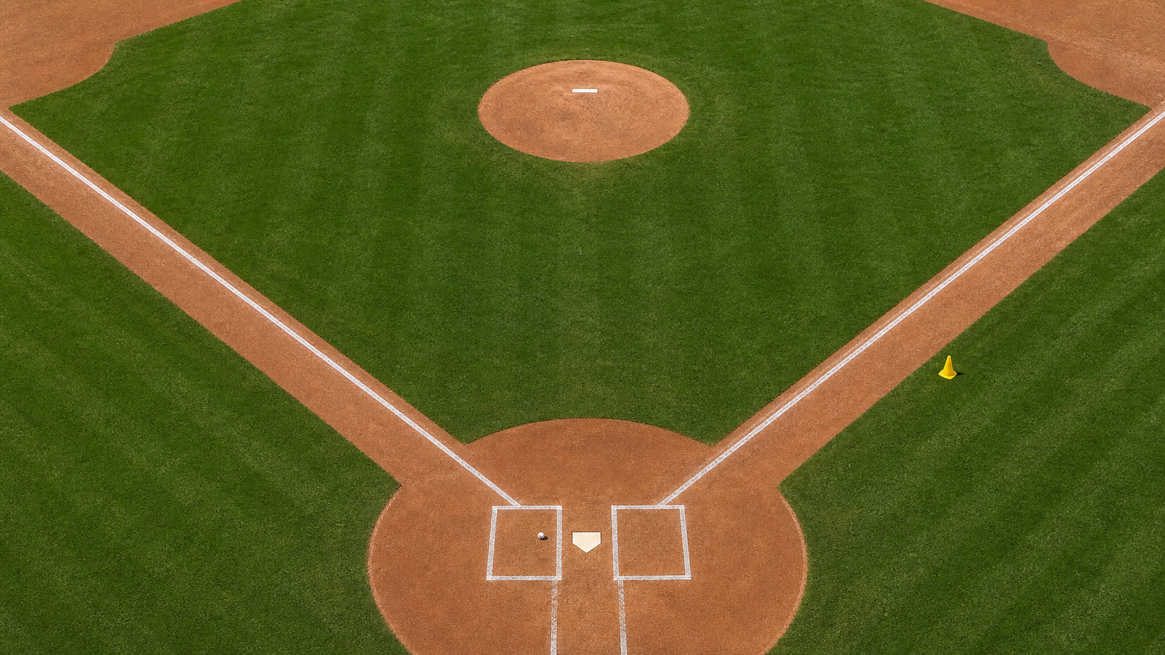 警告試合と危険球の違いをイメージした野球場