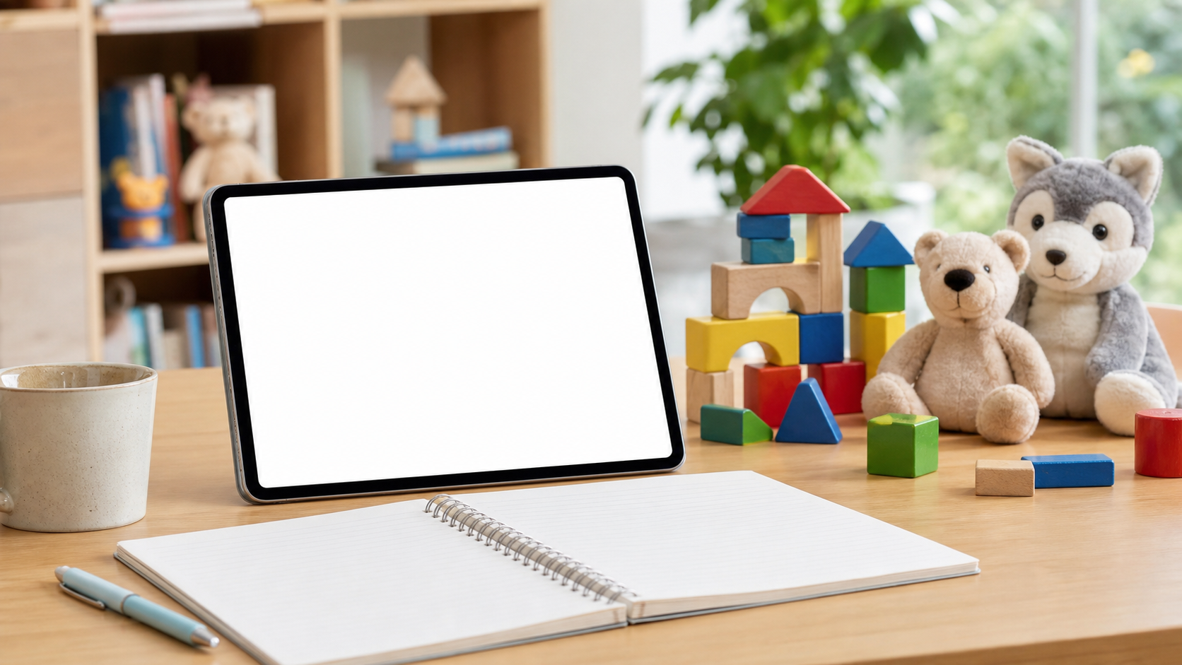 リリーパッドの役どころを整理するタブレットと玩具のイメージ