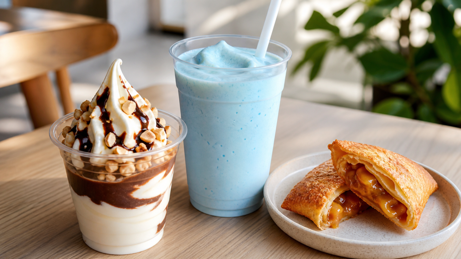 マックの森永スイーツ3種類を選ぶイメージ