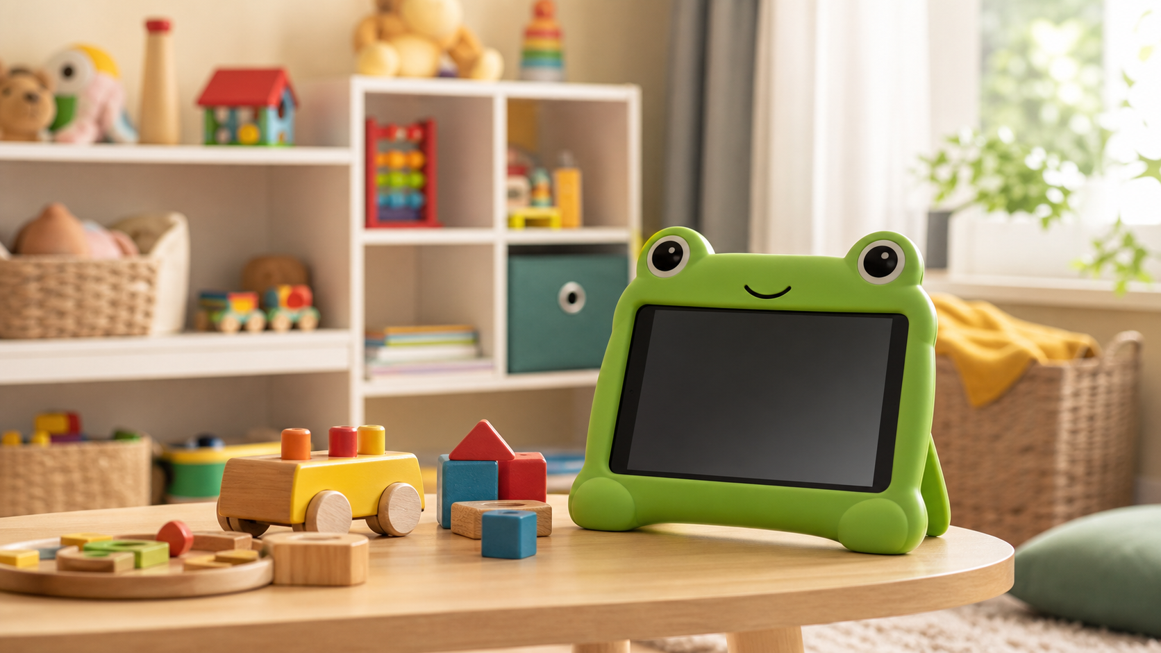 トイ・ストーリー5のリリーパッド声優をイメージした玩具部屋とタブレット