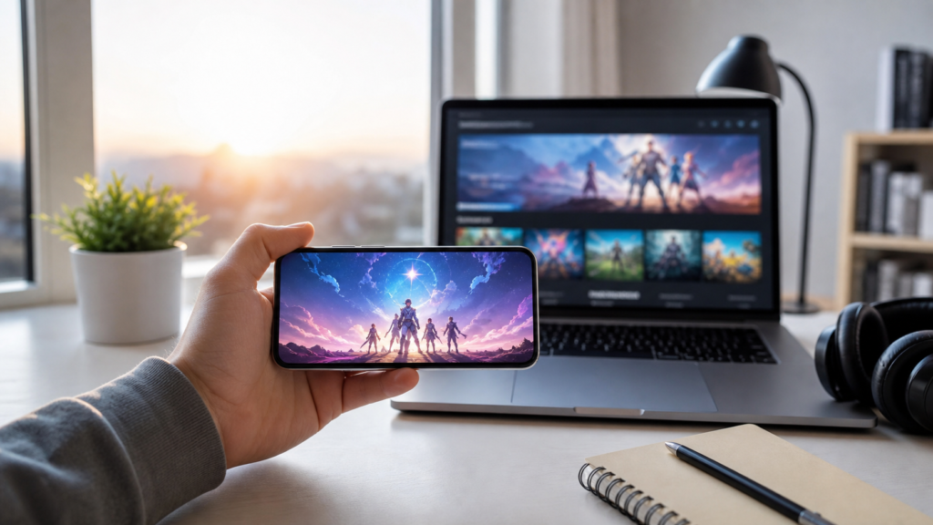ホロドリは何時からできるかを確認するスマホとPCのイメージ