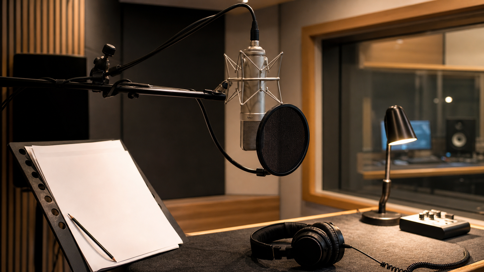 カメオ声優とは 声優収録ブースのイメージ