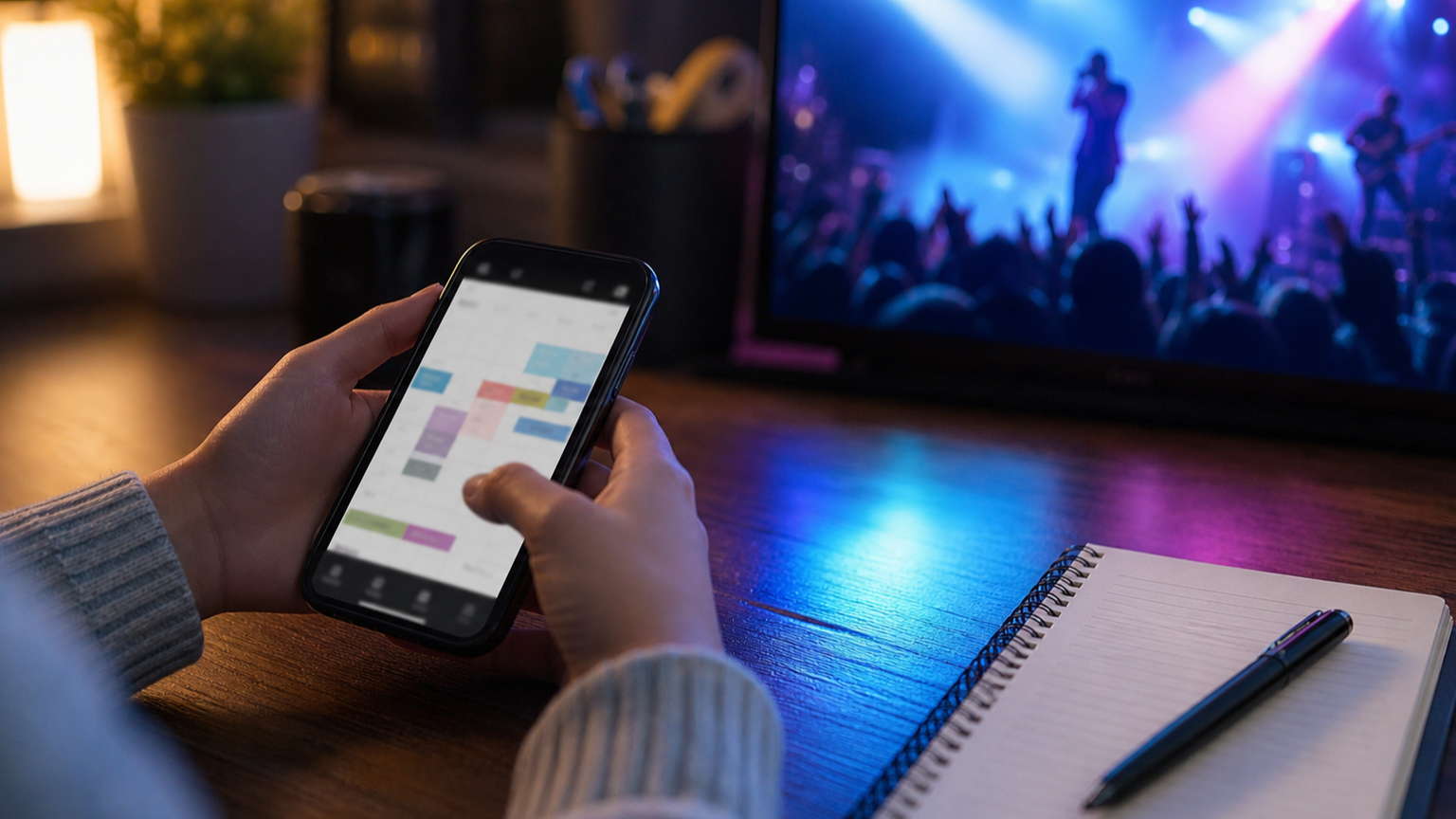 Number_iの音楽の日タイムテーブルをスマホで確認するイメージ