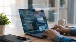 Xのオープンソース化で何が変わるかを示すコードとSNSフィードのイメージ