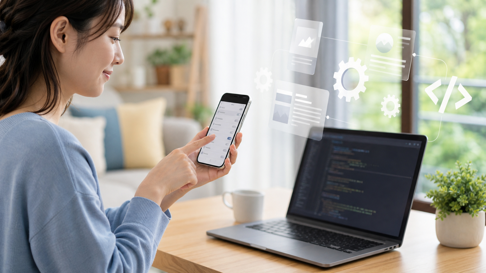 Xのオープンソース化で何が変わるかをスマホで確認する利用者のイメージ