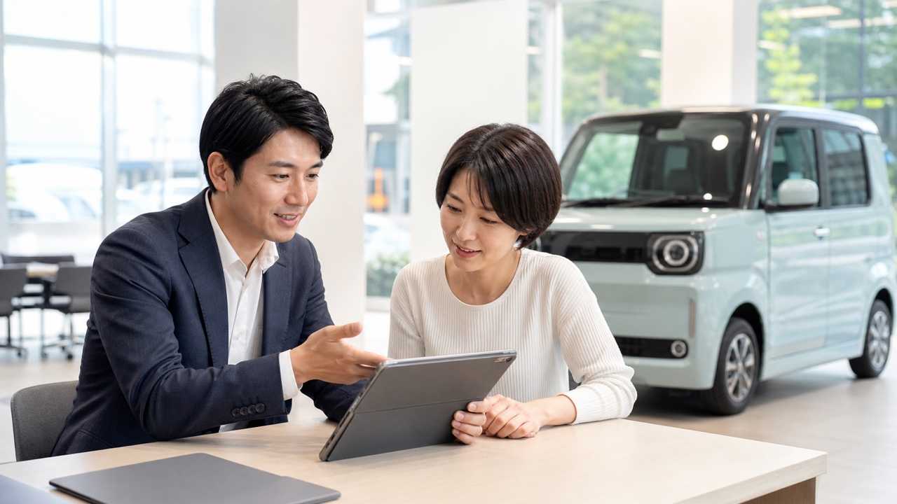 BYD ラッコの納期を販売店で確認するイメージ