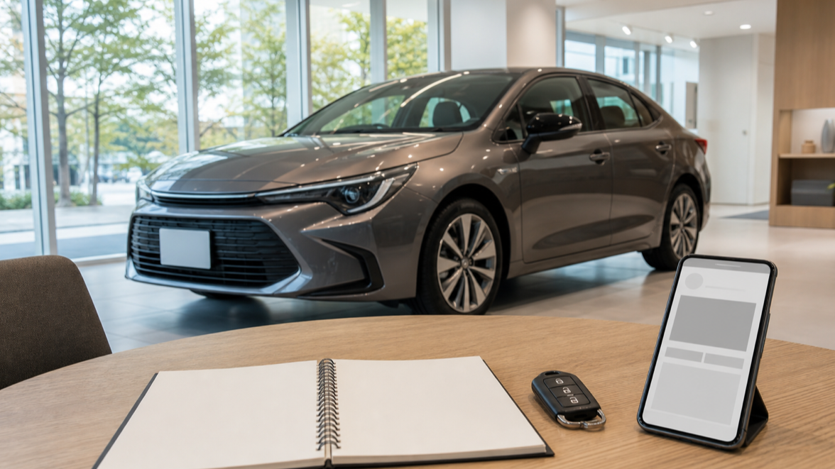 ホンダ シティ新型の日本公式発表を販売店で確認するイメージ