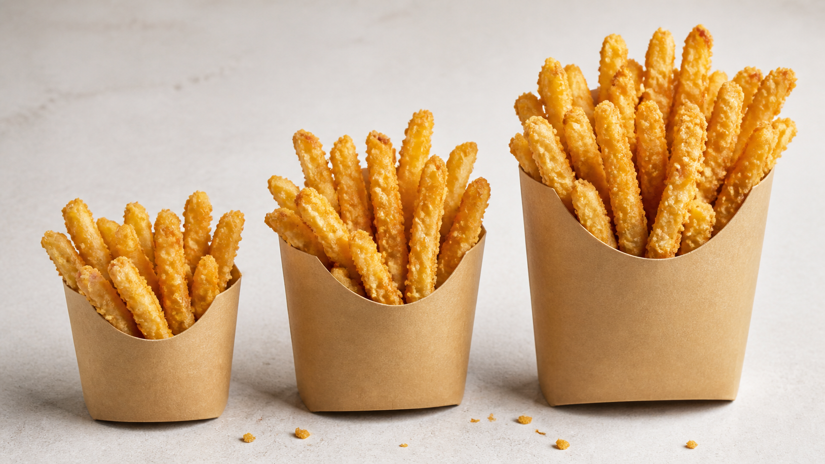 カーネルクランチポテトのS・L・BOXサイズ比較イメージ