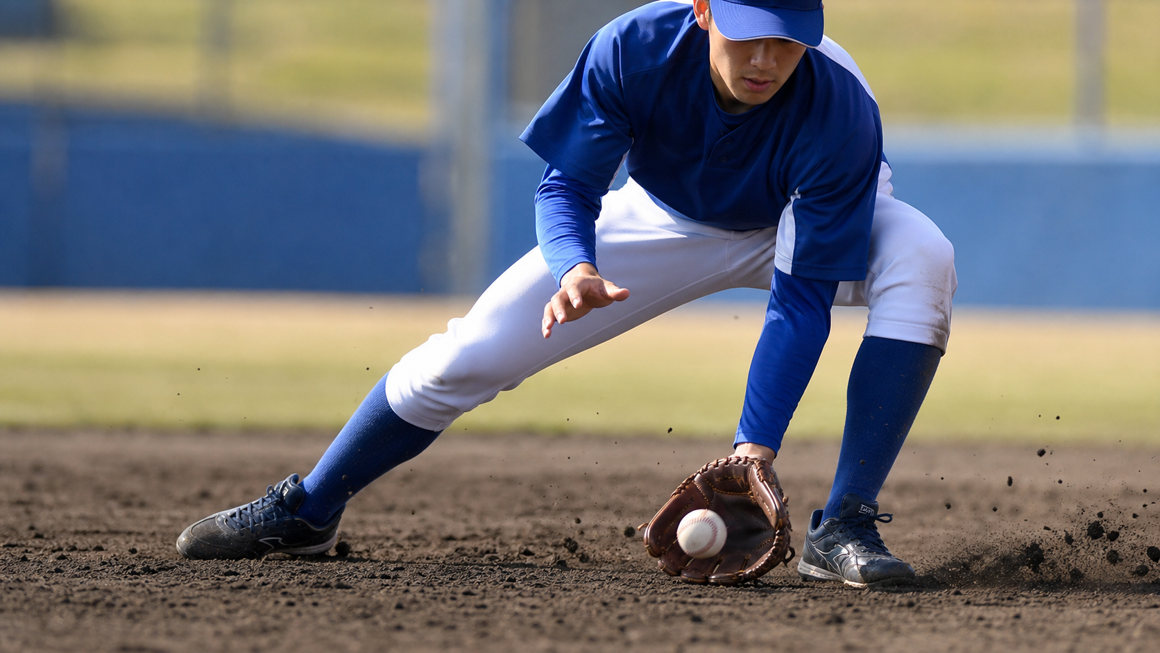 内野手のグラブさばきと送球前のフットワーク