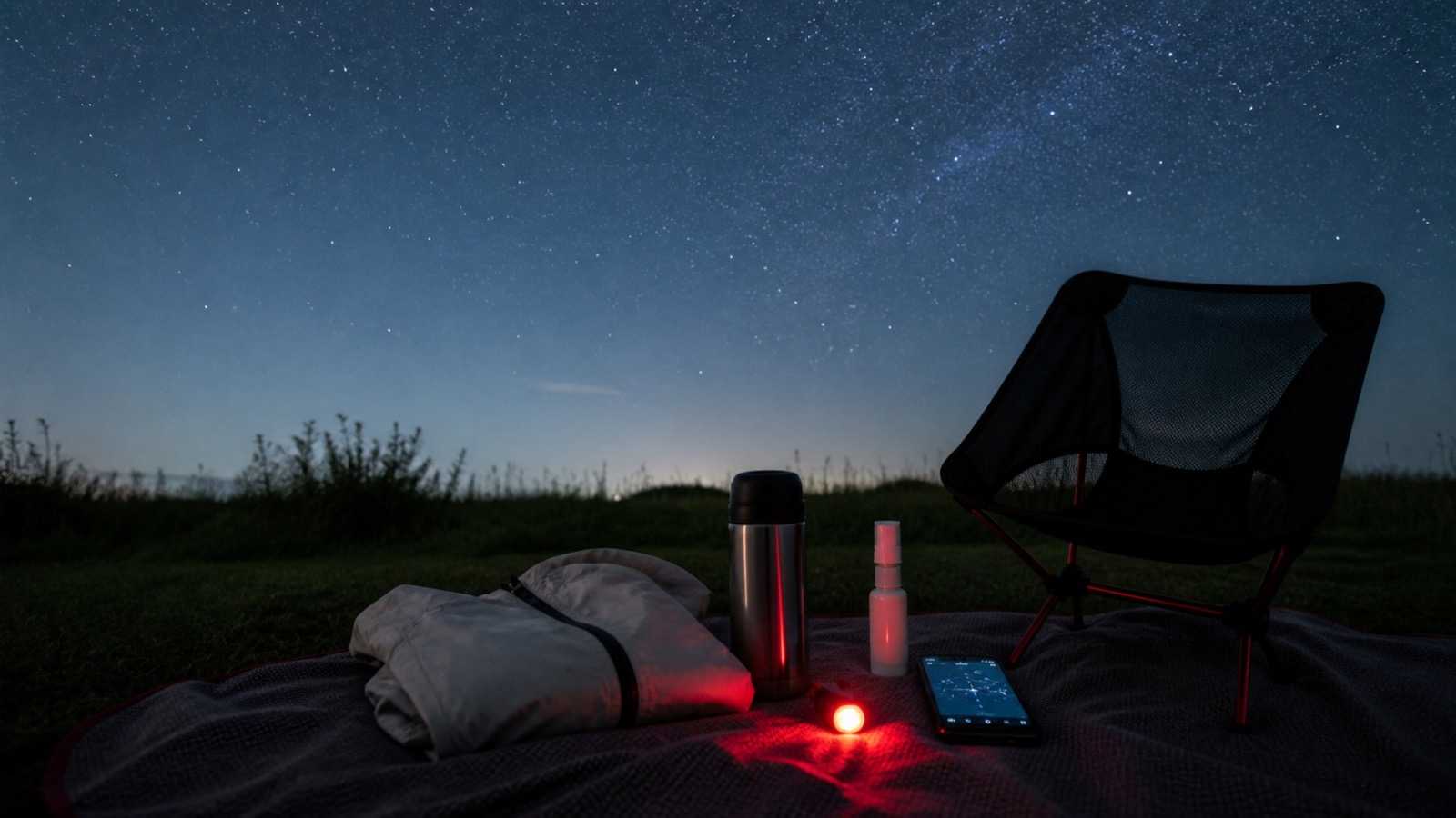 ペルセウス座流星群2026の観察に用意した持ち物