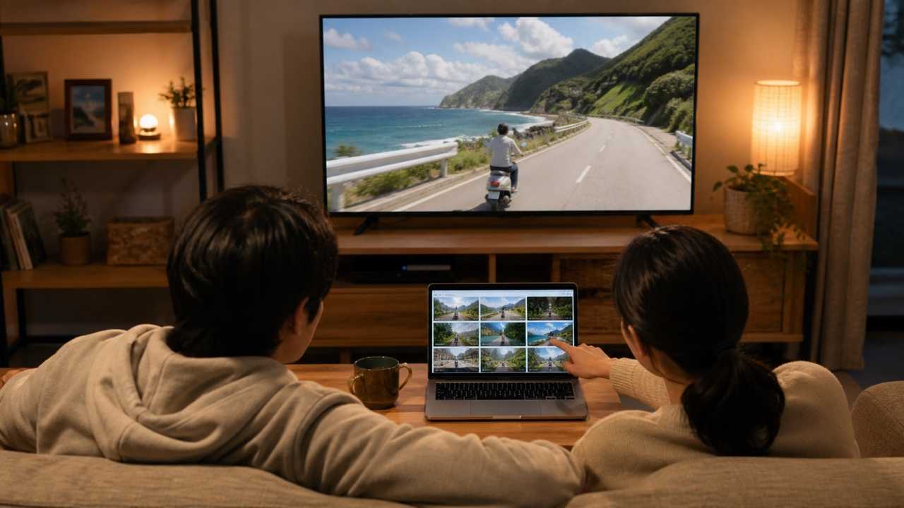 出川哲朗の充電させてもらえませんかの過去回を自宅で選ぶ様子