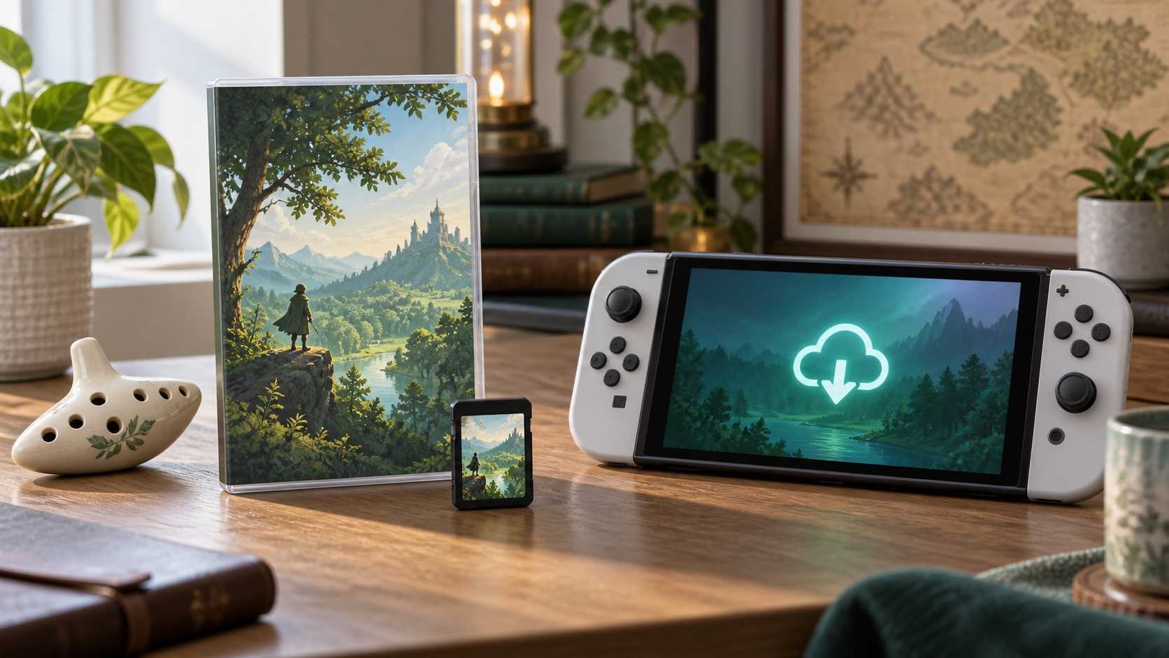時のオカリナSwitch2版のパッケージ版とダウンロード版の比較
