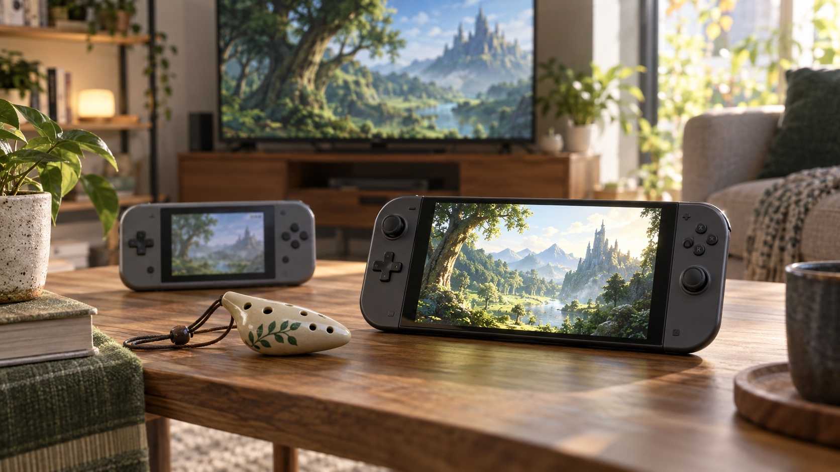 時のオカリナSwitch2版と旧Switchの対応機種イメージ
