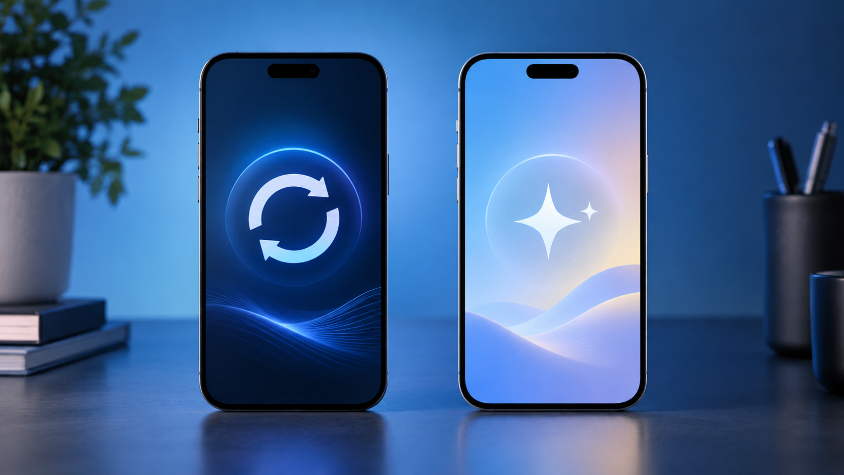 iOS 27対応と機能対応の違いを示すスマートフォンのイメージ