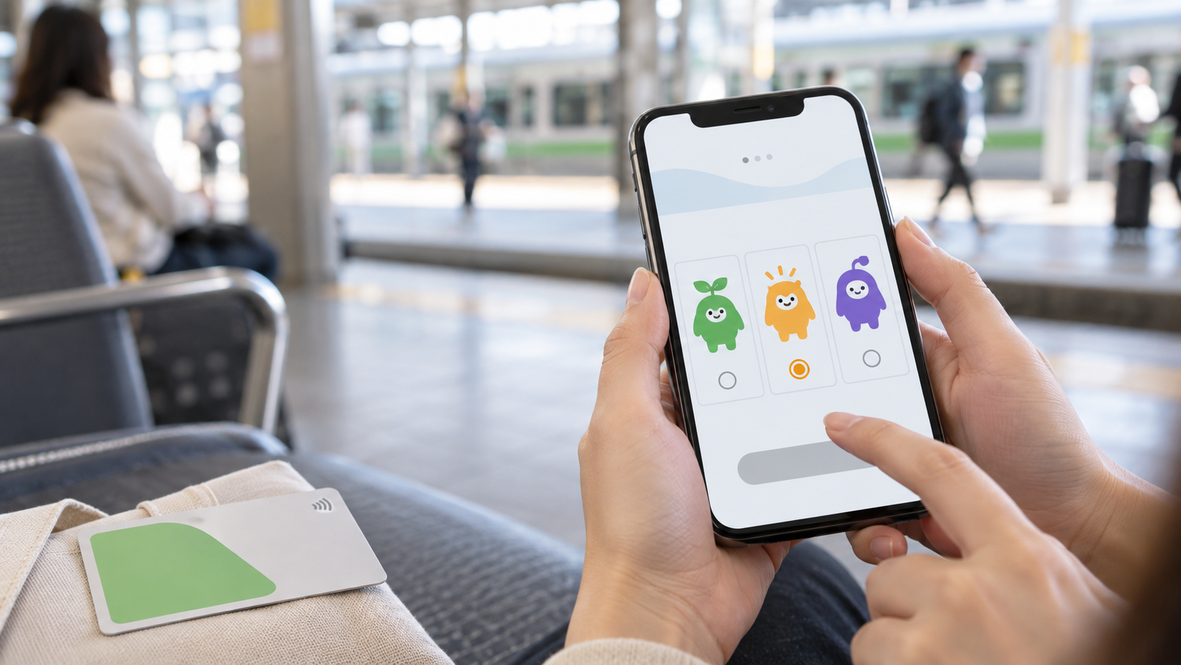 Suica新キャラのWeb投票をイメージしたスマートフォン画面