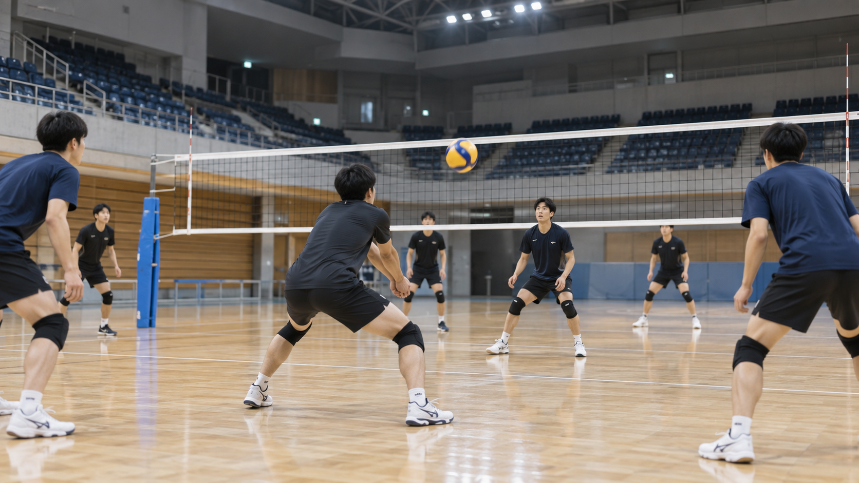 アジア大会男子バレー代表メンバーの練習イメージ