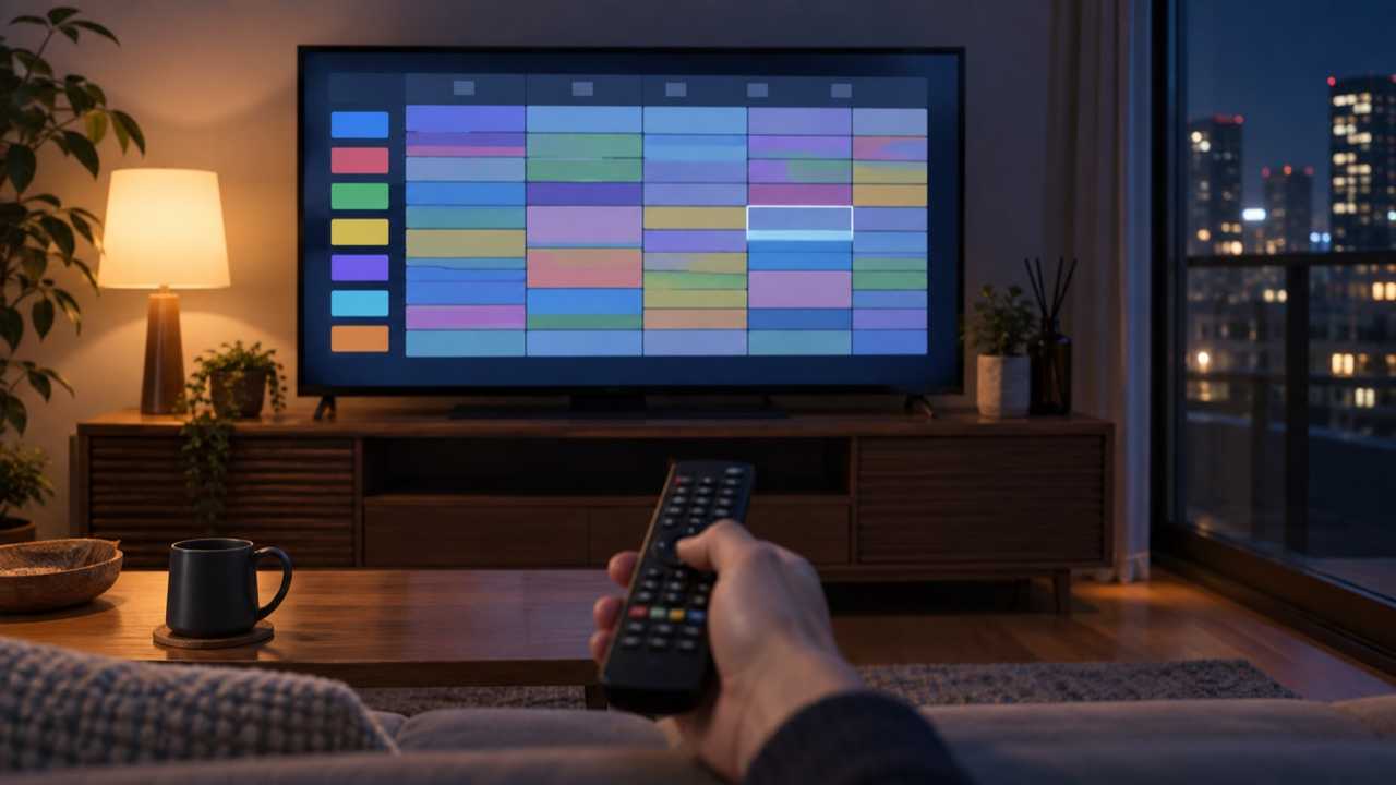 夜の音が番組表で見つからないときに検索するイメージ